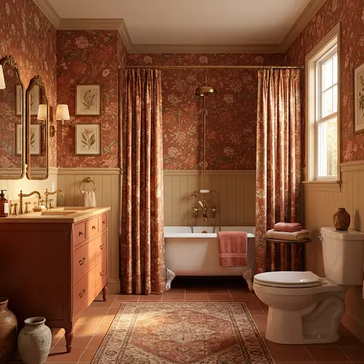 Grandmillennial bathroom