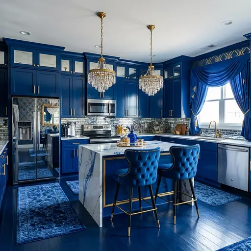 Hollywood Regency kitchen