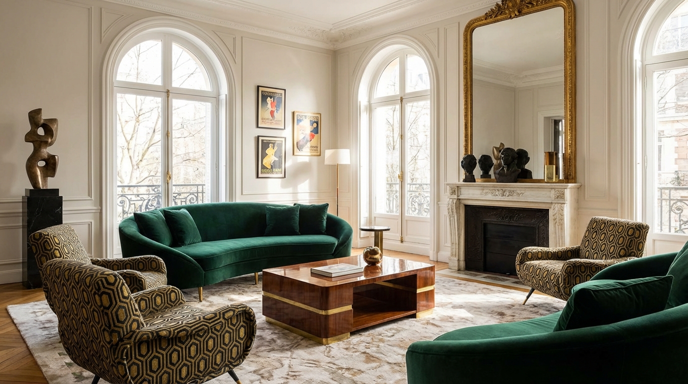 Art Deco living room design