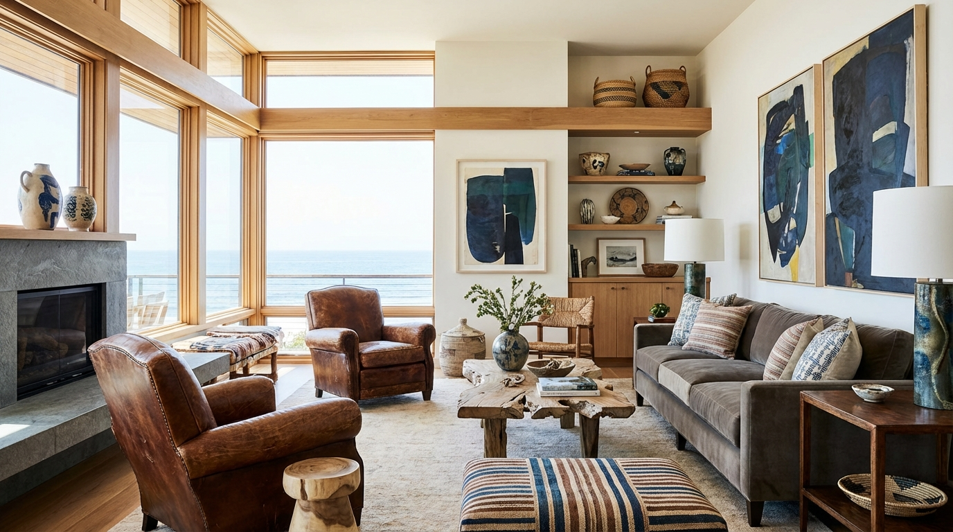 Eclectic living room design