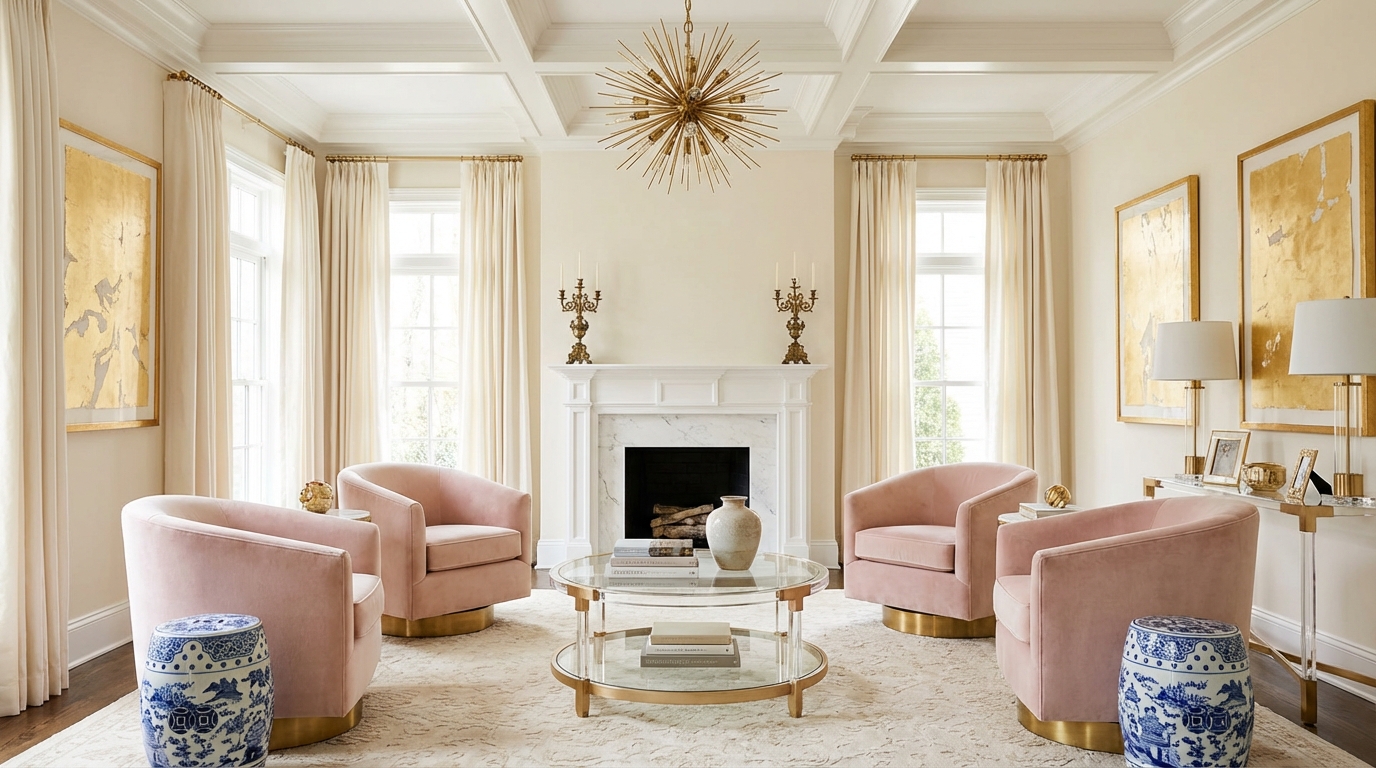 Essential Elements for Your Hollywood Regency Living Room