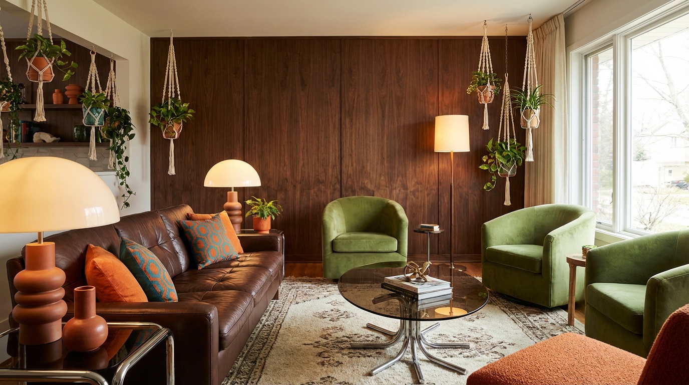 Essential Elements for Your Retro 70s Living Room