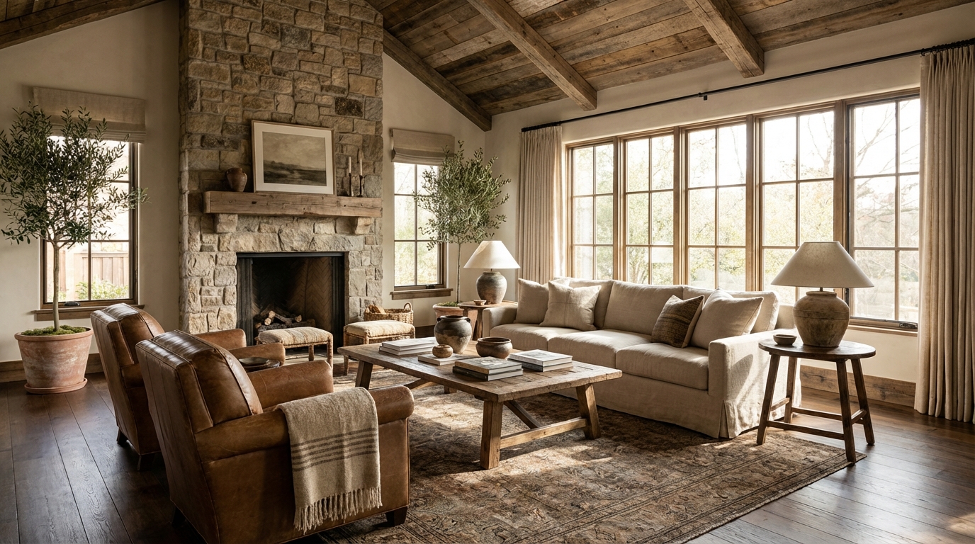Rustic living room design