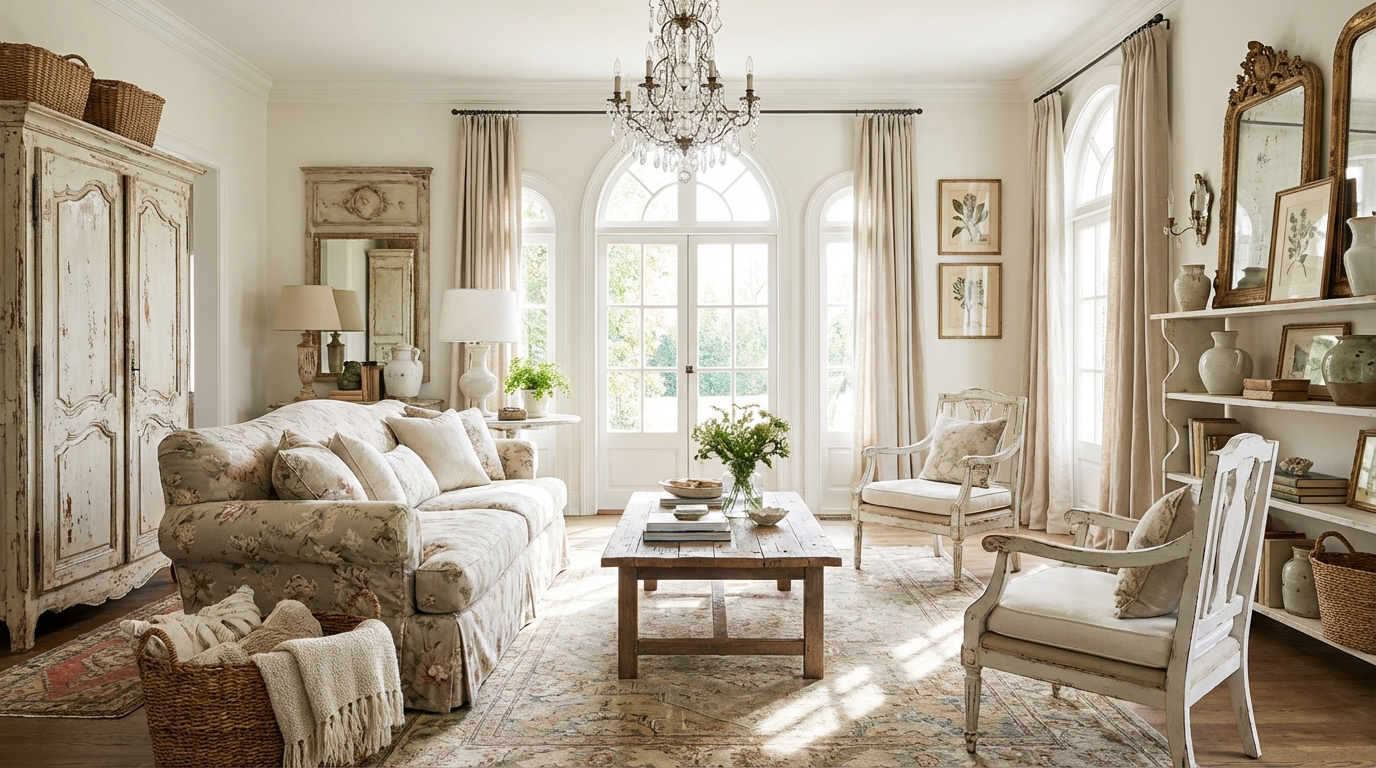 Shabby Chic living room design