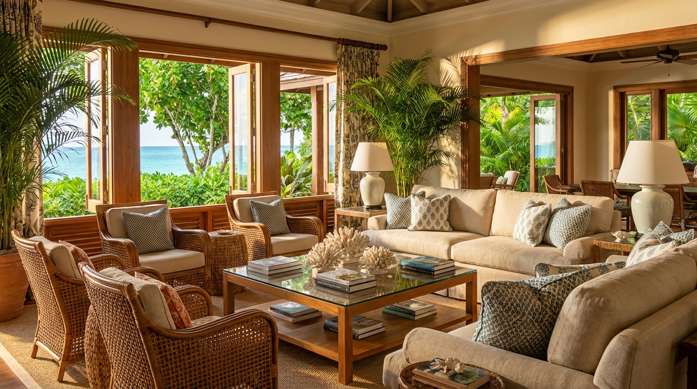 Tropical living room design