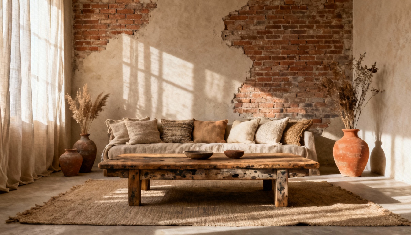 Wabi-Sabi living room design